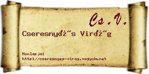 Cseresnyés Virág névjegykártya