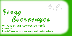 virag cseresnyes business card